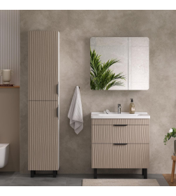 Тумба напольная Volna Lotty 80.2Y латте с умывальником Миранда 80