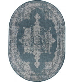 Ковры тканные KAIR S129, 1,2*1,7, OVAL, BLUE