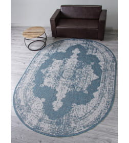 Ковры тканные KAIR S129, 1,2*1,7, OVAL, BLUE