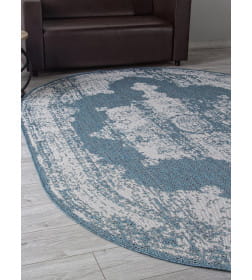 Ковры тканные KAIR S129, 1,2*1,7, OVAL, BLUE