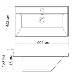 Умывальник мебельный Madera Classica 90