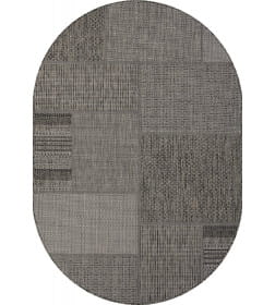 Ковры тканные KAIR S139, 1,4*2, OVAL, BLACK-GRAY