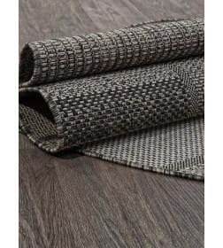 Ковры тканные KAIR S139, 1,4*2, OVAL, BLACK-GRAY