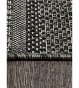 Ковры тканные KAIR S139, 1,4*2, OVAL, BLACK-GRAY