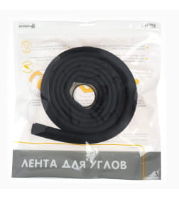 Лента защитная для углов мебели, 2 м, ширина 2,3 см, L-профиль, цвет черный, Крошка Я   9499525