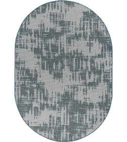 Ковры тканные KAIR S144, 0,8*1,5, OVAL, BLUE