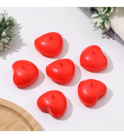 Набор свечей плавающих "Сердце", 6 шт, С 00-39