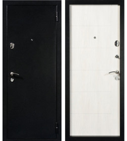 Дверь входная "Кельн" Букле черный/дуб шале снежный (правая) 960х2050 мм