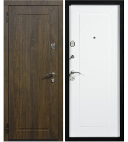 Дверь входная "Ален" Орех темный/белый (левая) 960х2050 мм