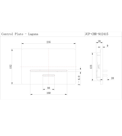 Кнопка для инсталляции Jaguar .Laguna/JCP-CHR 912415  хром 