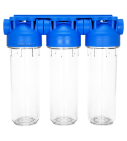 Фильтр магистральный трехступенчатый АКВАБРАЙТ стандарт SLIM LINE АБФ-3 1