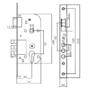 Замок врезной Arni М1523 АВ