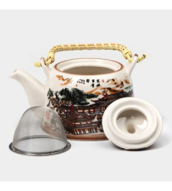 Чайник заварочный с металл ситом "Пейзаж" 600 мл