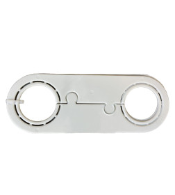 Обвод для трубы пластина 45/55мм L210 белый с замком 2шт. для натяжного потолка Технопластик