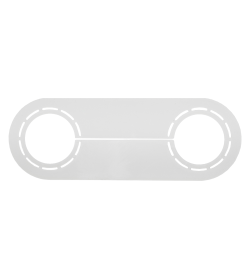 Обвод для трубы пластина 45/55мм L210 белый с замком 2шт. для натяжного потолка Технопластик