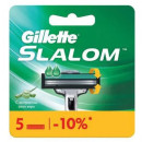 Кассеты Gillette Slalom  5 шт со смазывающей полоской (7912) 