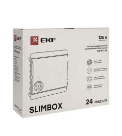 Бокс ЩРВ-П-24 модулей встраиваемый пластик, прозрачная дверца "SlimBox" IP41 EKF PROxima