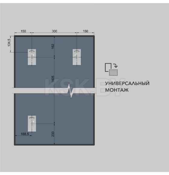 Зеркало Алмаз-Люкс М-315 1800х600 черный (М-315) 
