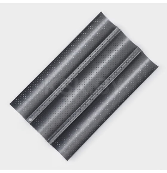 Форма для выпечки с а/п покрытием перфорированная 38х23,5х2,5 см "Хлеб. Багет" (7887008) 