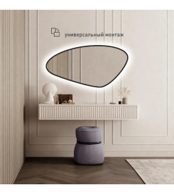 Зеркало с подсветкой Алмаз-Люкс Java black 11055d2-6 датчик движения