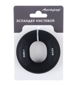 Эспандер кистевой 8 см, нагрузка 27-32 кг, цвет черный   7619727