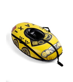 Тюбинг-ватрушка овальный МАШИНКА желтая 10964252