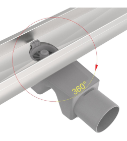 Душевой трап AQUABATH Line AB010-SS-600 7x60 нержавеющая сталь