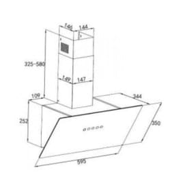 Вытяжка кухонная ZORG ULTRA 1030 60 S черная