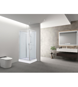 Кабина душевая AQUABATH ATLAS AB-1002S прямоугольная 90x90 хром