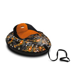 Тюбинг овальный НИКА 075х92 см (чехол 850х1040 мм.) Граффити оранжевый с камерой