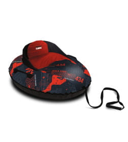 Тюбинг овальный НИКА 075х92 см (чехол 850х1040 мм.) Коллаж красный с камерой