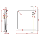 Поддон душевой AQUABATH ATLAS ABS-90 квадратный 90x90 (ABS-90) 