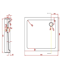 Поддон душевой AQUABATH ATLAS ABS-90 квадратный 90x90