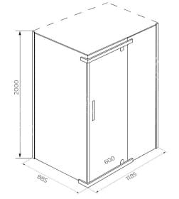 Душевой ограждение IVA E2SS129T