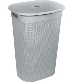 Корзина для белья Plast Team BLACK  OSLO 55л серый шторм PT1334СШ-6