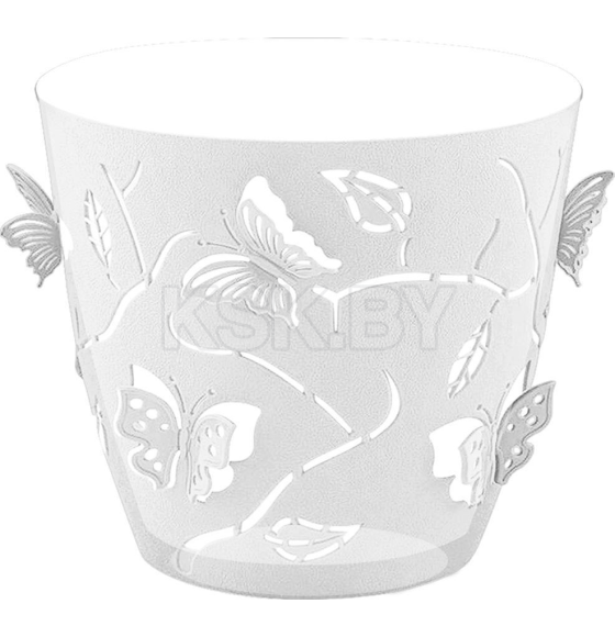 Горшок для цветов Butterflies со вставкой с дренаж отвер для орхидей 1,4 л круглый прозрач (РТ101810000) 