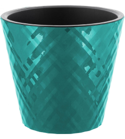 Горшок для цветов InGreen Manhattan D125мм, 1 л c дренажной вставкой, тропический лес