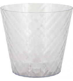 Горшок для цветов InGreen Manhattan Cristallo D160мм, 1,6 л c дренажной вставкой прозрачная вода
