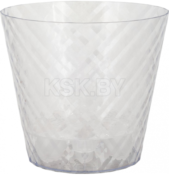 Горшок для цветов InGreen Manhattan Cristallo D160мм, 1,6 л c дренажной вставкой прозрачная вода (IG671110999) 
