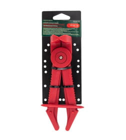 Зажим пластиковый для шлангов с фиксатором изогнутый 90°(L-165мм) RockFORCE