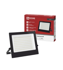 Прожектор светодиодный СДО-7 100Вт 230В 4000К IP65 черный IN HOME