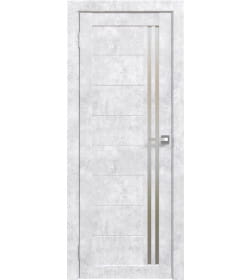 Дверное полотно Амати 26 900х2000, Экошпон,Бетон снежный,стекло матовое