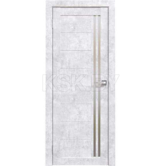 Дверное полотно Амати 26 900х2000, Экошпон,Бетон снежный,стекло матовое