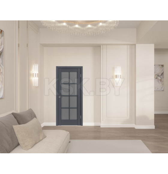 Дверное полотно Emalex ER1 ДО Onyx,dark cloud 2000х900х35мм