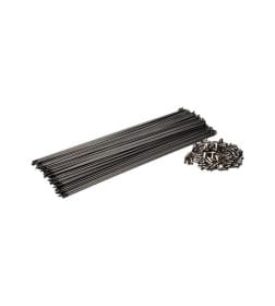 Спицы 14G x 248мм + головки 12мм (144 шт., чёрный)