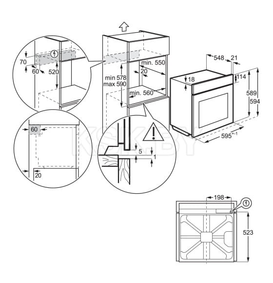 Шкаф духовой электрический Electrolux LOE8F38V (LOE8F38V) 