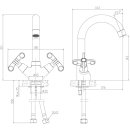 Смеситель для умывальника Rossinka Silvermix RS42-62 (RS42-62) 