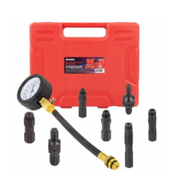 Индикатор компрессии бензинового двигателя (0-20Bar), в кейсе FORCEKRAFT