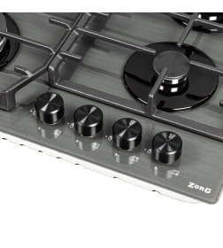 Газовая варочная панель ZorG HAG63 FDW Gray