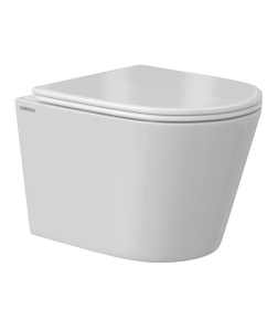 Комплект Berges: инсталляция Visam Slim 525 кнопка O5 Soft Touch черная, унитаз VITA Rimless 49 см, сиденье дюропласт VITA Slim SO